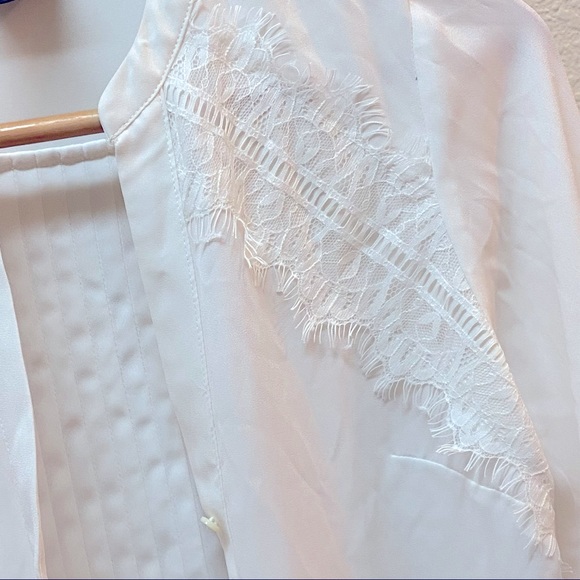 White Button Down Blouse - Picture 3 of 3